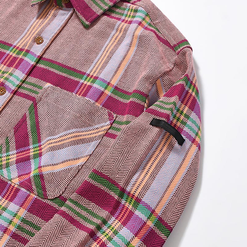 BIG MAC CHECK LS SHIRT -PINK-