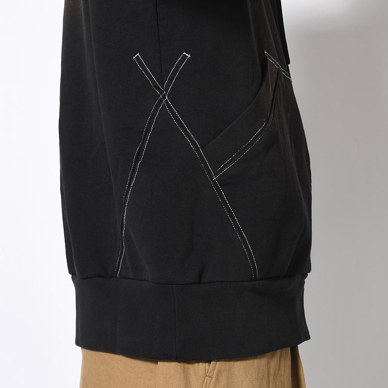 AGED ZIP UP HOODIE -BLACK-