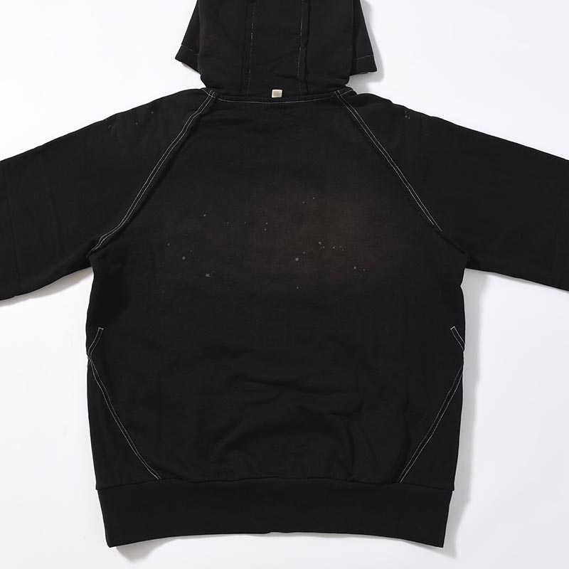 AGED ZIP UP HOODIE -BLACK-