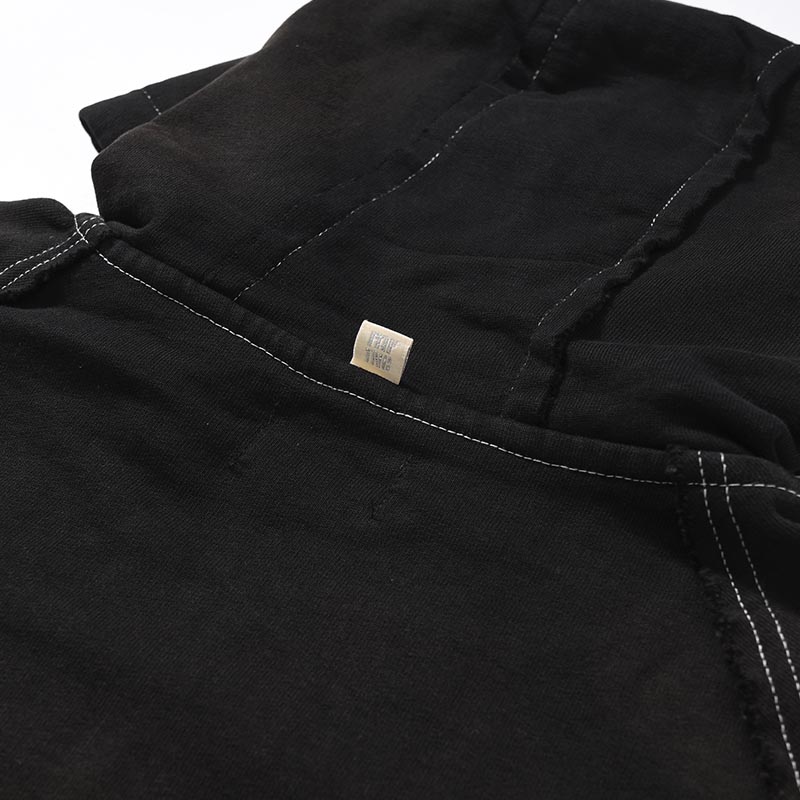 AGED ZIP UP HOODIE -BLACK-