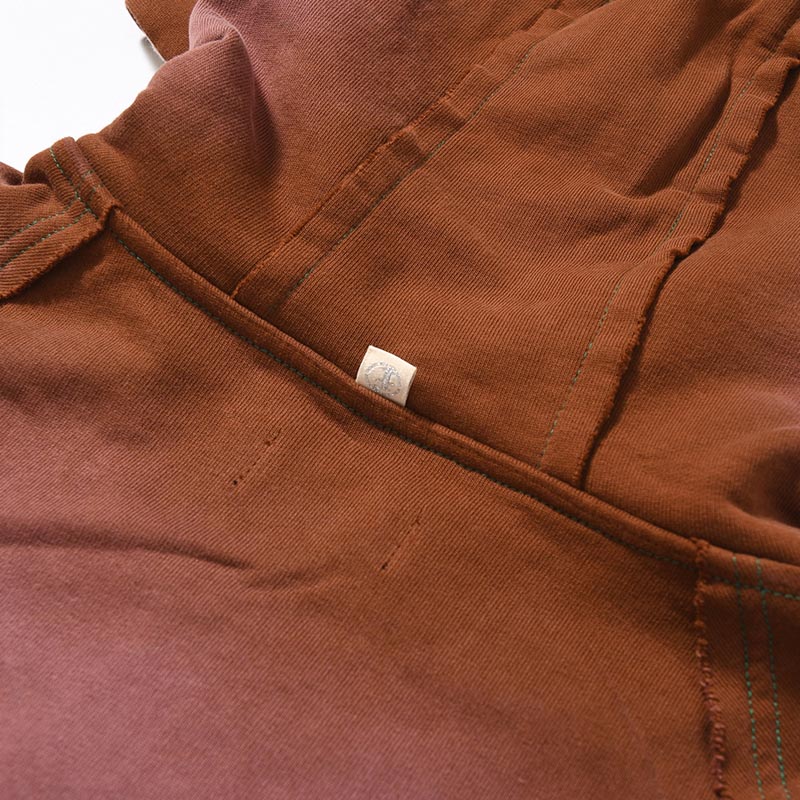 AGED ZIP UP HOODIE -BROWN-