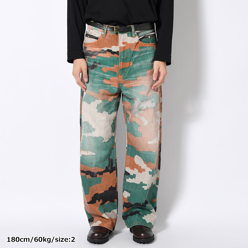 CAMO AGED DENIM PANTS -CAMO-