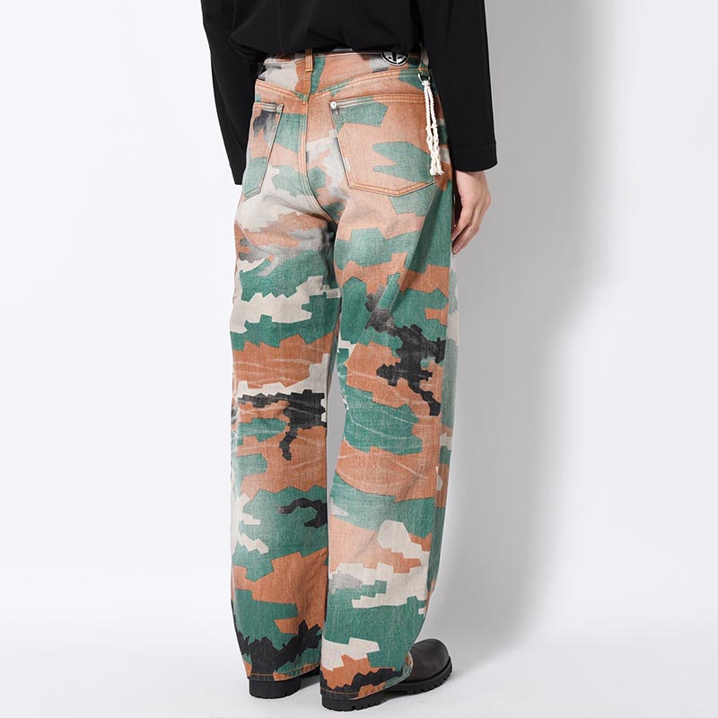 CAMO AGED DENIM PANTS -CAMO-