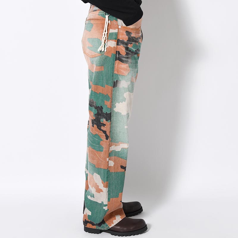 CAMO AGED DENIM PANTS -CAMO-