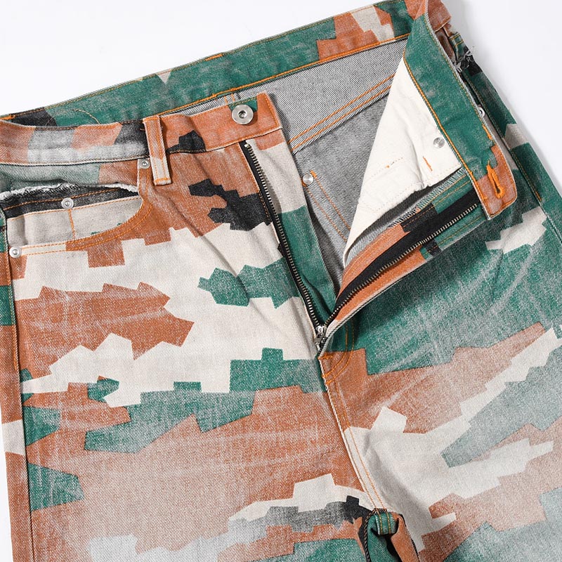 CAMO AGED DENIM PANTS -CAMO-