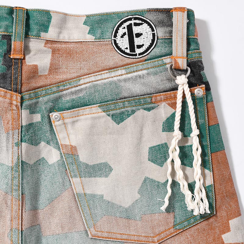 CAMO AGED DENIM PANTS -CAMO-