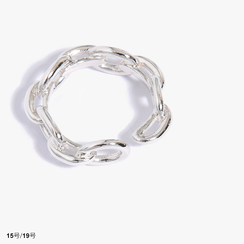 OVAL LINK RING -SILVER-