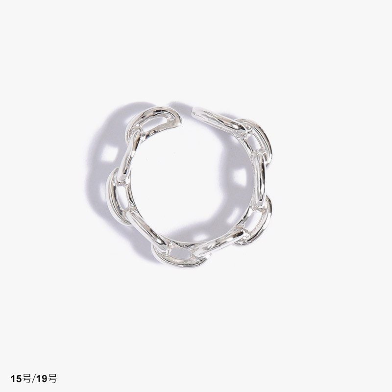 OVAL LINK RING -SILVER-