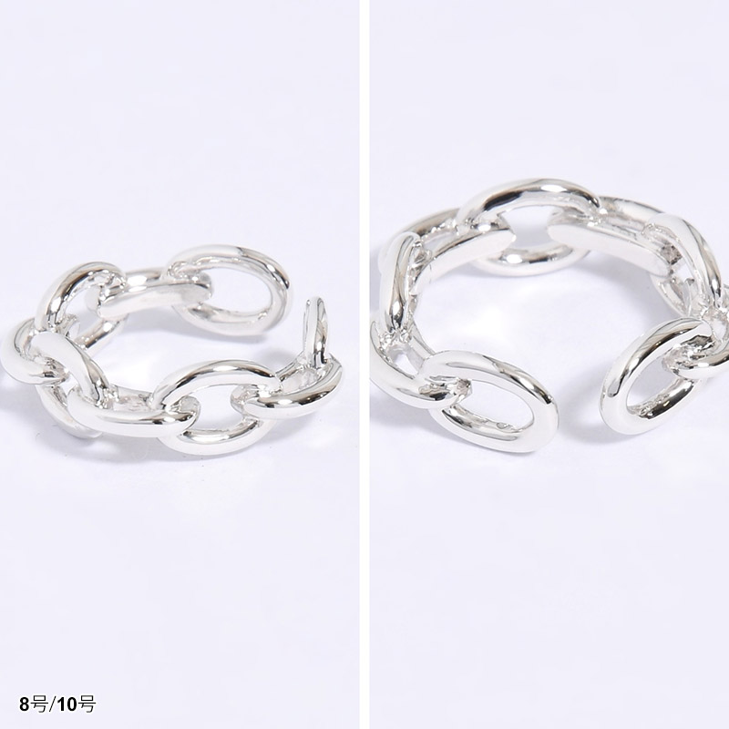 OVAL LINK RING -SILVER-