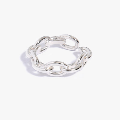 OVAL LINK RING -SILVER-
