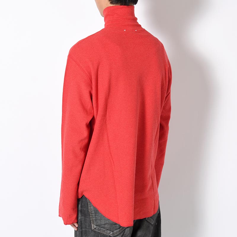 HIGH NECK LONG SLEEVE TEE -RED-