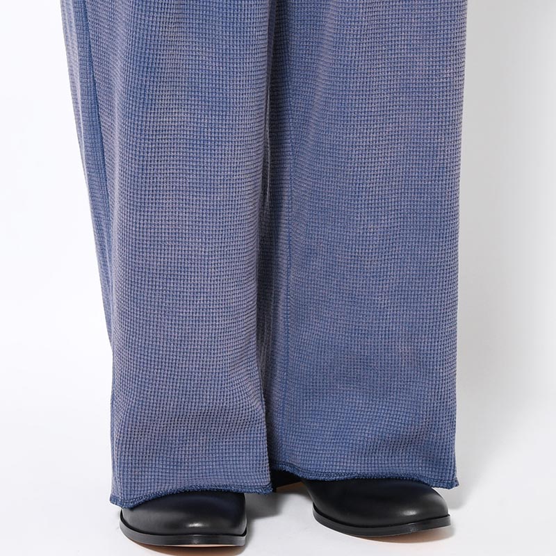 WAFFLE EASY PANTS Pigment Stone Wash -NAVY-