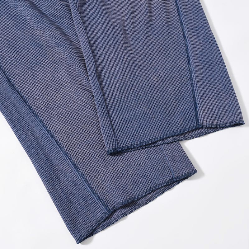 WAFFLE EASY PANTS Pigment Stone Wash -NAVY-