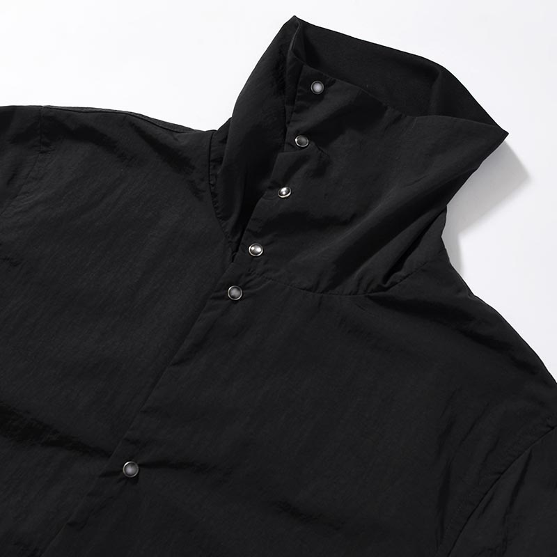 VINTAGE NYLON HIGH NECK SHIRT -BLACK-