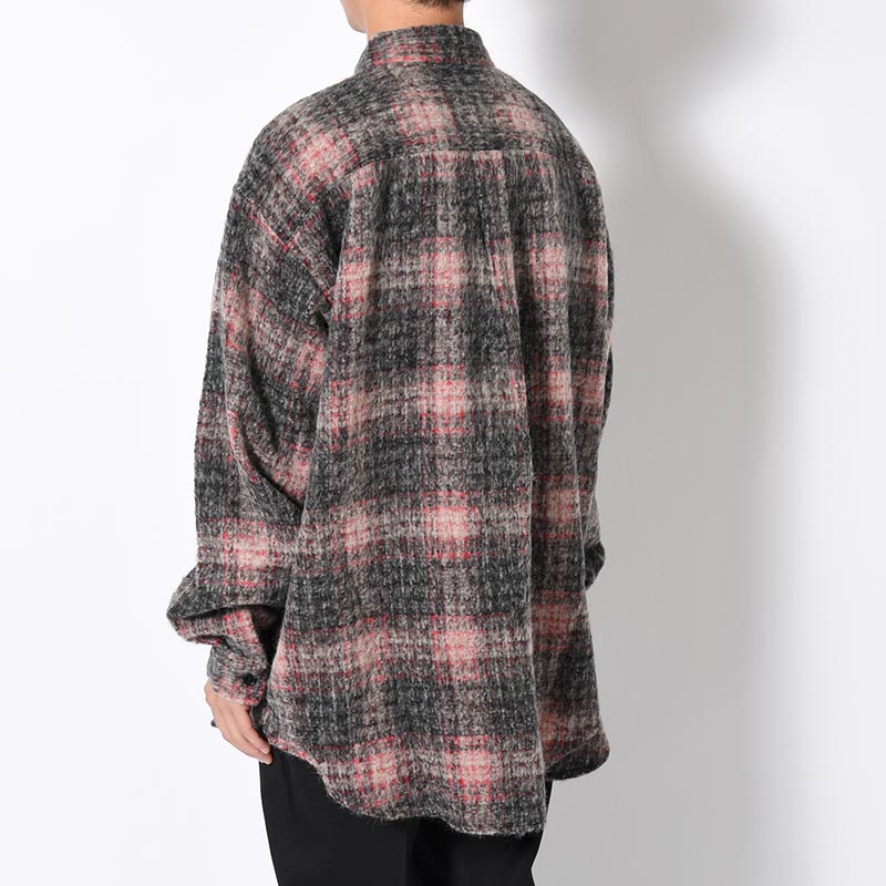 L/S WOOL BIG SHIRT "BILLY" -RED-