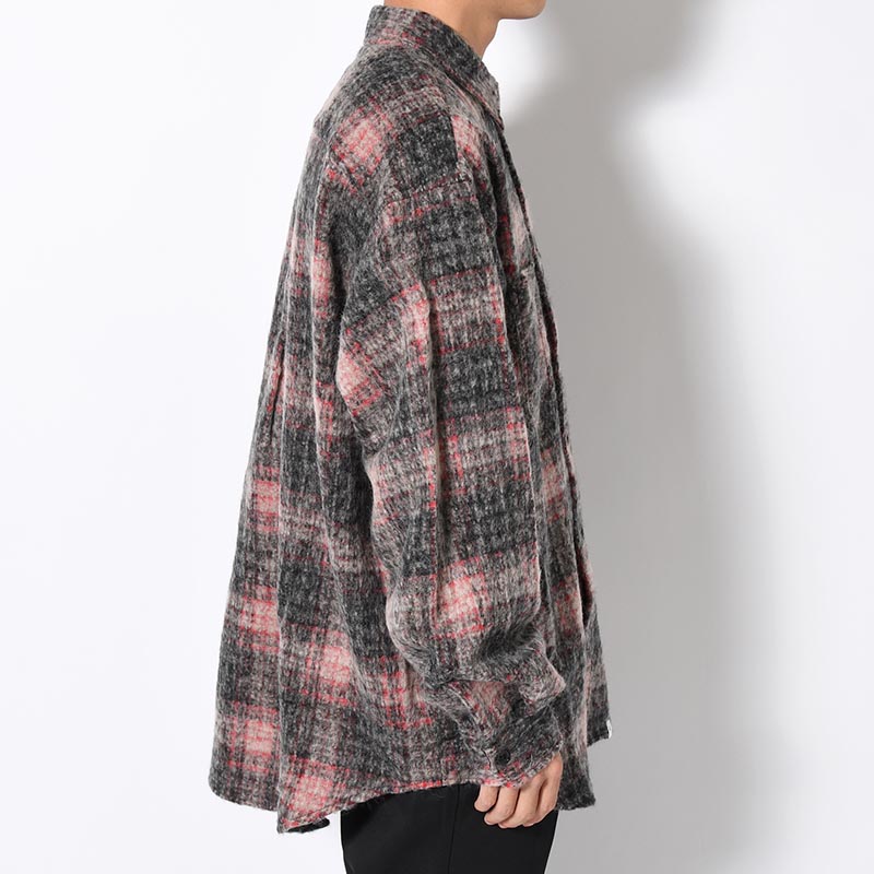 L/S WOOL BIG SHIRT "BILLY" -RED-