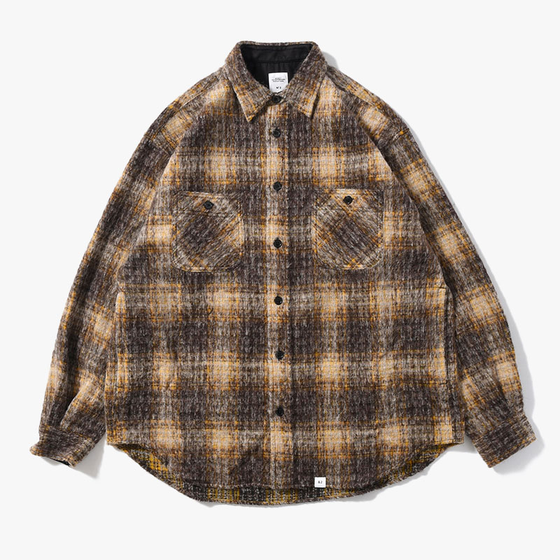 L/S WOOL BIG SHIRT "BILLY" -YELLOW-