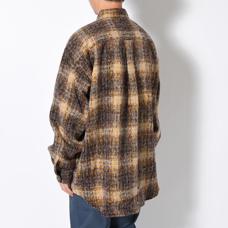 L/S WOOL BIG SHIRT "BILLY" -YELLOW-