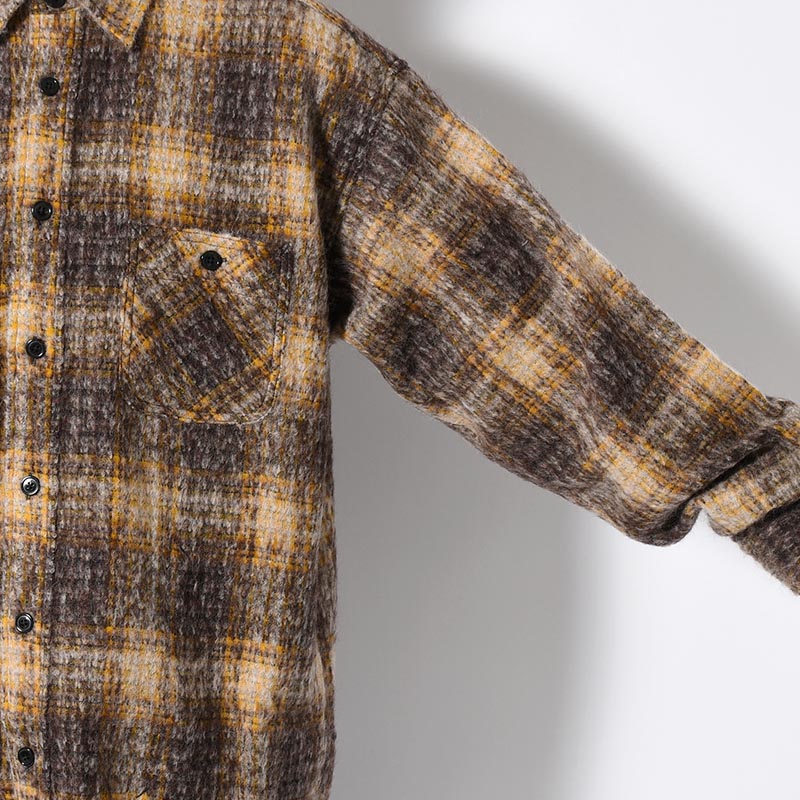 L/S WOOL BIG SHIRT "BILLY" -YELLOW-