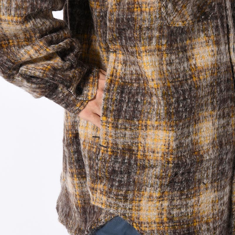 L/S WOOL BIG SHIRT "BILLY" -YELLOW-