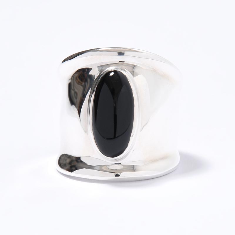 CHOPIN RIGHT FINGER ARMOR RING ONYX -SILVER-