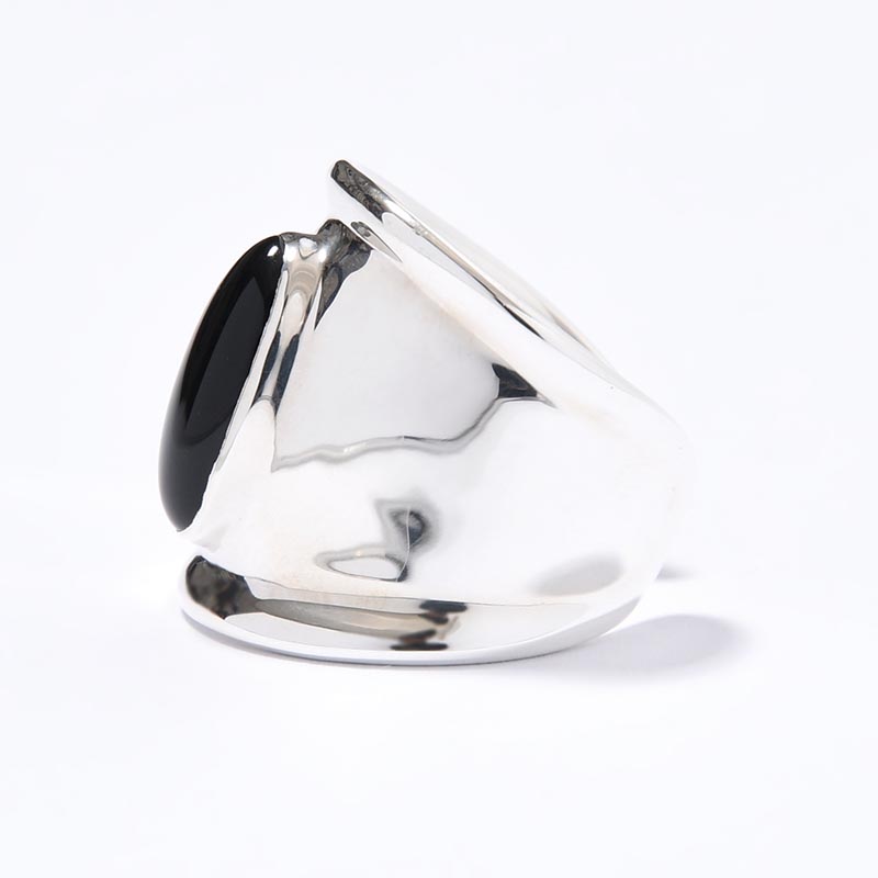 CHOPIN RIGHT FINGER ARMOR RING ONYX -SILVER-