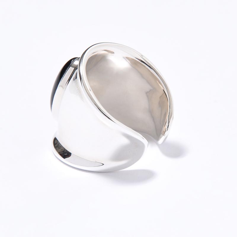 CHOPIN RIGHT FINGER ARMOR RING ONYX -SILVER-