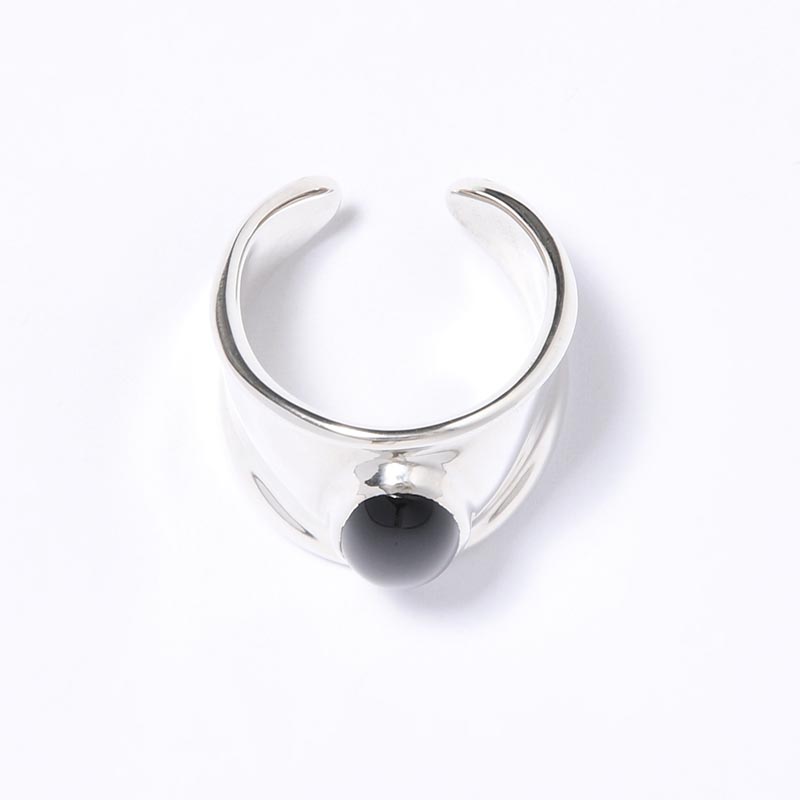 CHOPIN RIGHT FINGER ARMOR RING ONYX -SILVER-