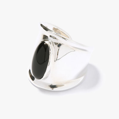 CHOPIN RIGHT FINGER ARMOR RING ONYX -SILVER-