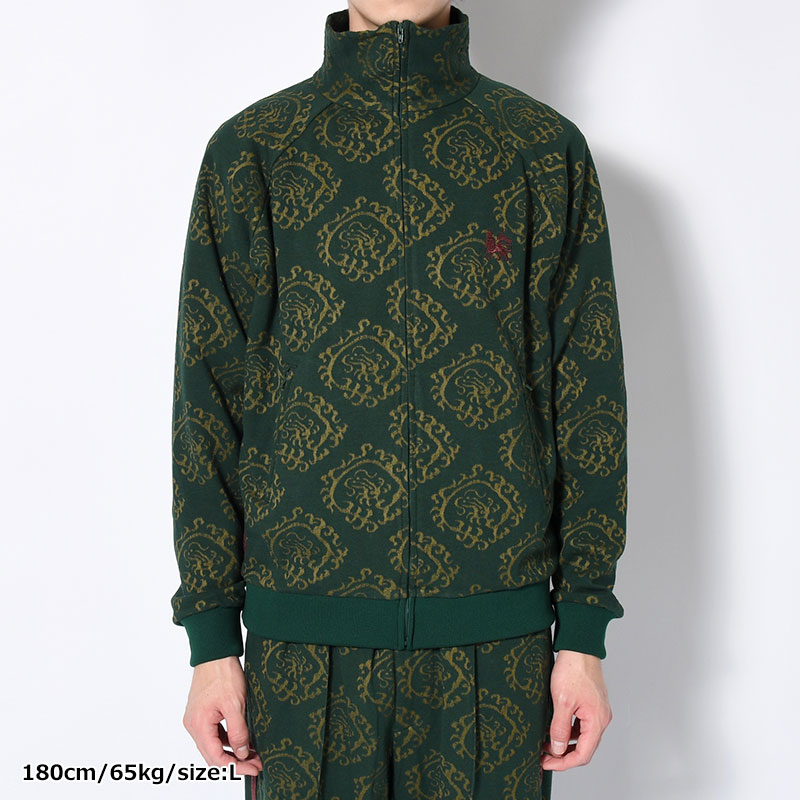 "CURLED UP DRAGON" TRACK JACKET -DARK GREEN-