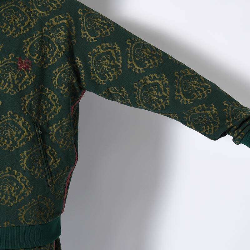 "CURLED UP DRAGON" TRACK JACKET -DARK GREEN-