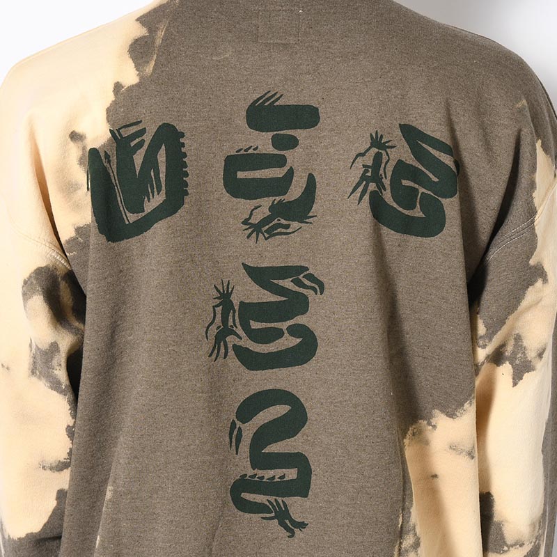 "EASTEND DRAGON FONT" DESTROY BREACH SWEATSHIRT -OLIVE-