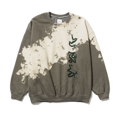 "EASTEND DRAGON FONT" DESTROY BREACH SWEATSHIRT -OLIVE-