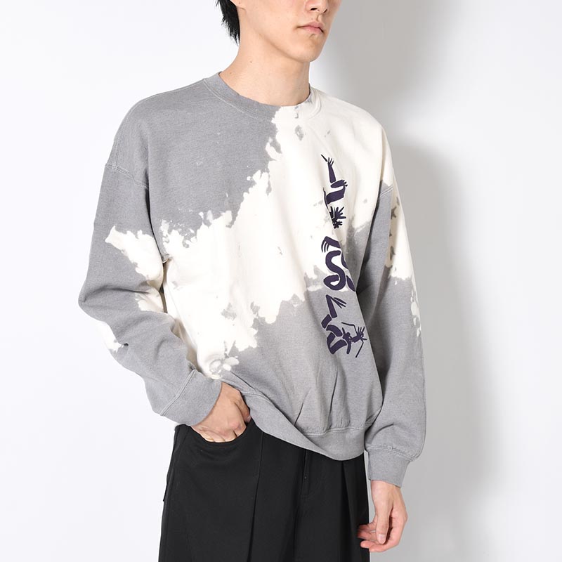 "EASTEND DRAGON FONT" DESTROY BREACH SWEATSHIRT -BLUEGRAY-