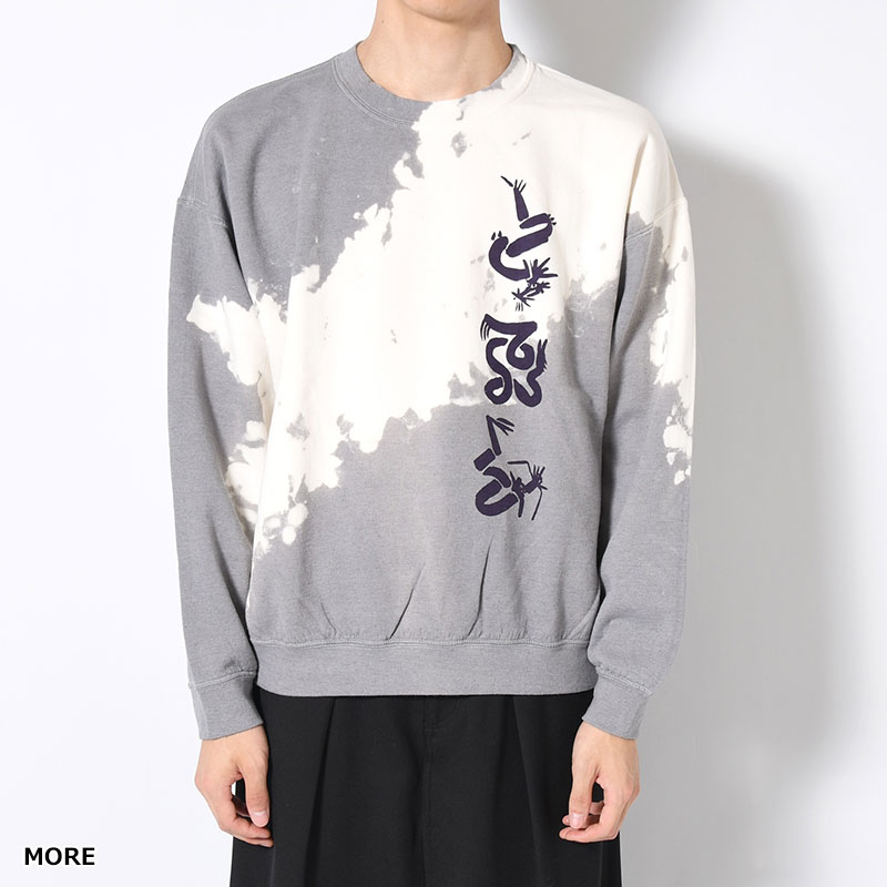 "EASTEND DRAGON FONT" DESTROY BREACH SWEATSHIRT -BLUEGRAY-