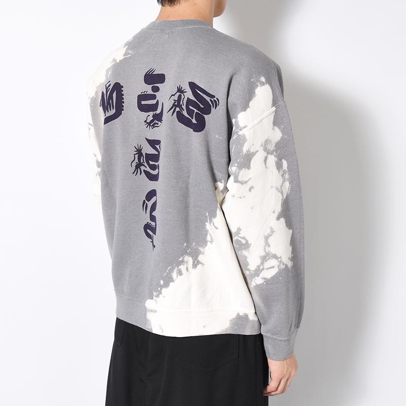 "EASTEND DRAGON FONT" DESTROY BREACH SWEATSHIRT -BLUEGRAY-