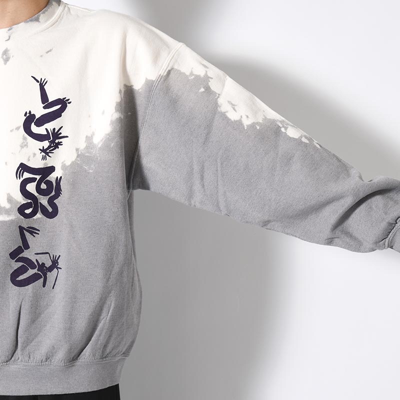 "EASTEND DRAGON FONT" DESTROY BREACH SWEATSHIRT -BLUEGRAY-