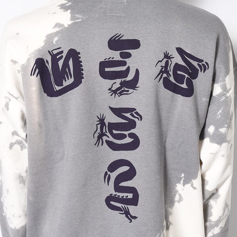 "EASTEND DRAGON FONT" DESTROY BREACH SWEATSHIRT -BLUEGRAY-