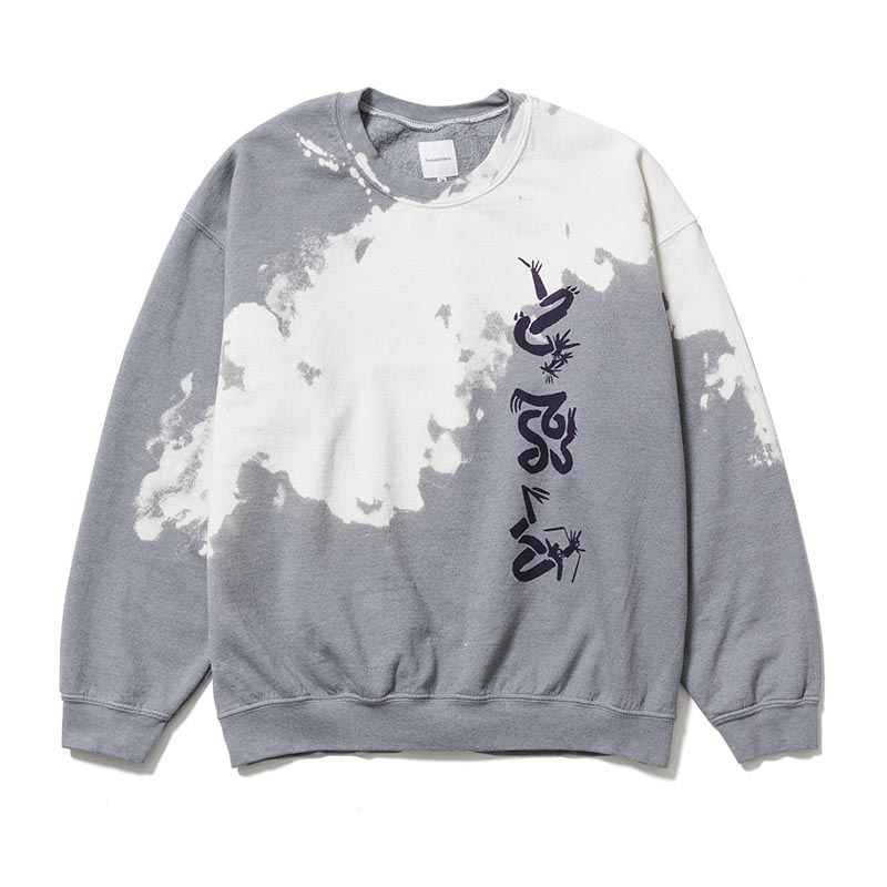 "EASTEND DRAGON FONT" DESTROY BREACH SWEATSHIRT -BLUEGRAY-