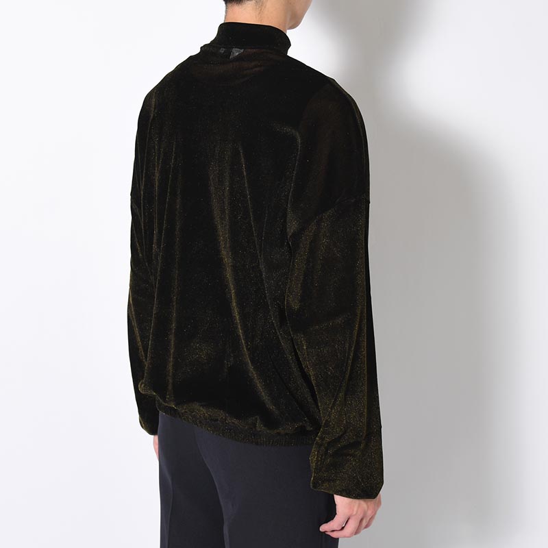 SHINY VELOUR MOCKNECK -GOLD-