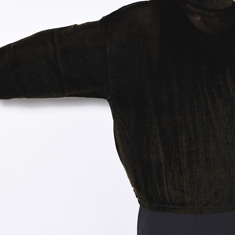 SHINY VELOUR MOCKNECK -GOLD-