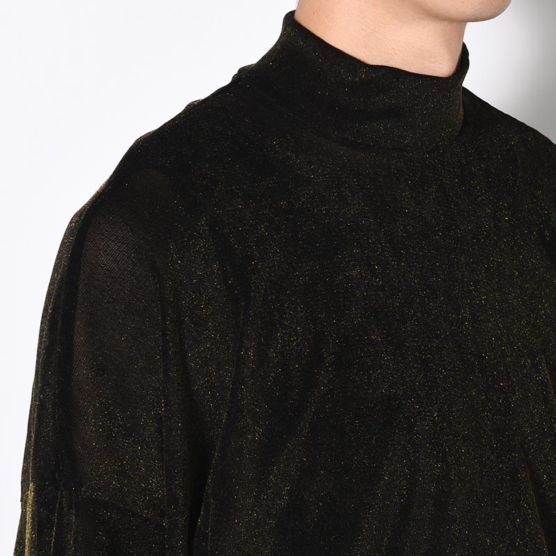 SHINY VELOUR MOCKNECK -GOLD-