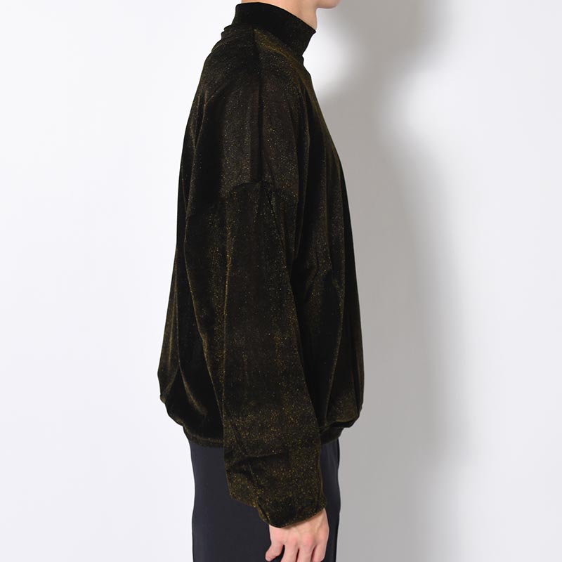 SHINY VELOUR MOCKNECK -GOLD-