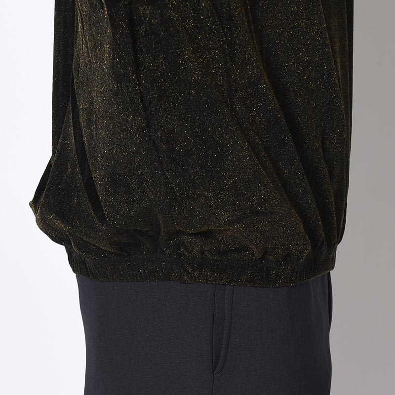 SHINY VELOUR MOCKNECK -GOLD-