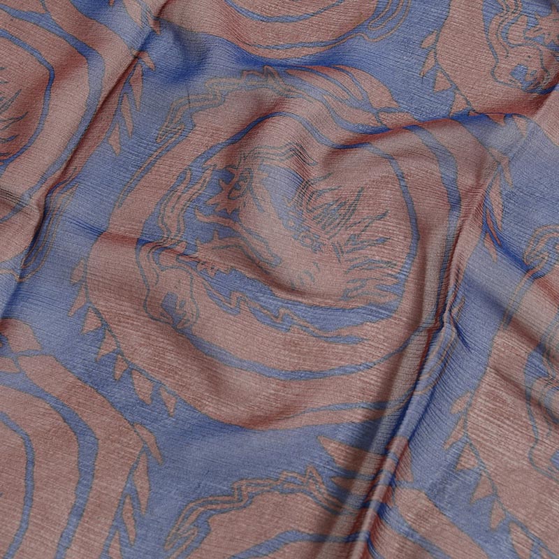 "CURLED UP DRAGON" SILK SCARF -2.COLOR-