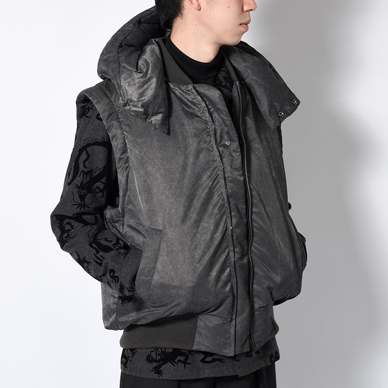 THREE WAY DOWN FLIGHT JACKET -BLACK-