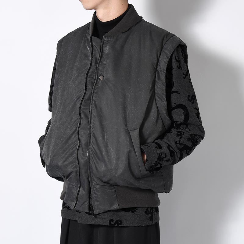 THREE WAY DOWN FLIGHT JACKET -BLACK-