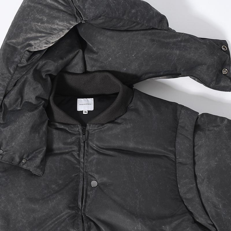 THREE WAY DOWN FLIGHT JACKET -BLACK-