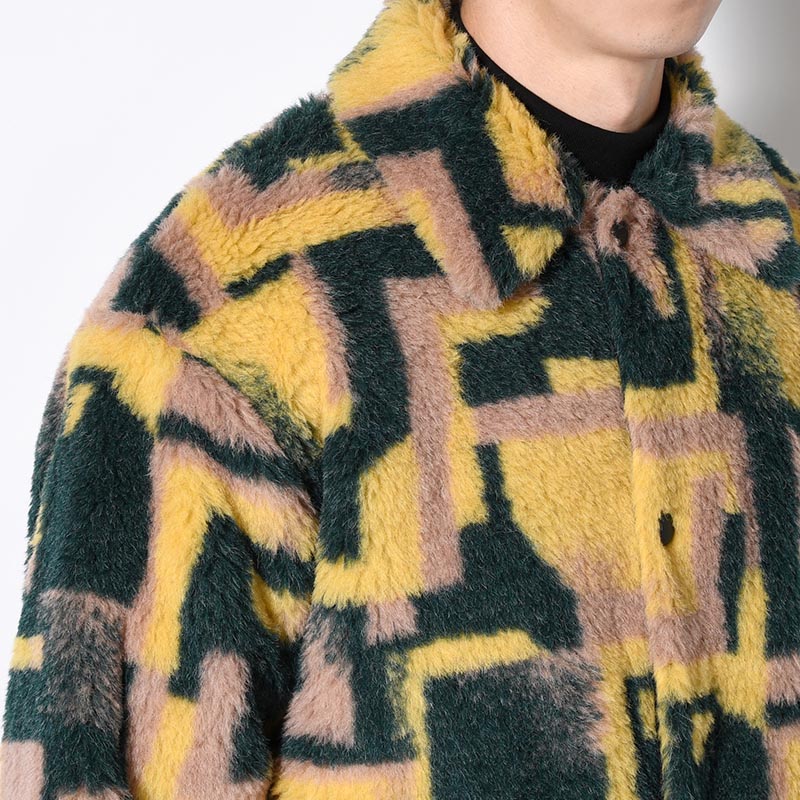 FUR COACH JACKET -GREEN-