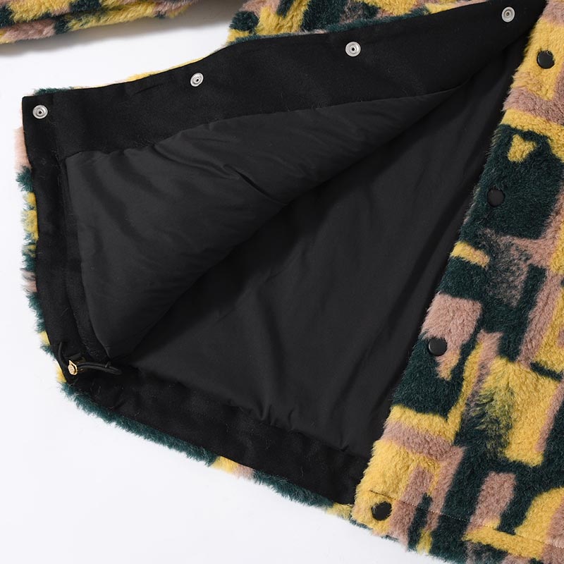 FUR COACH JACKET -GREEN-